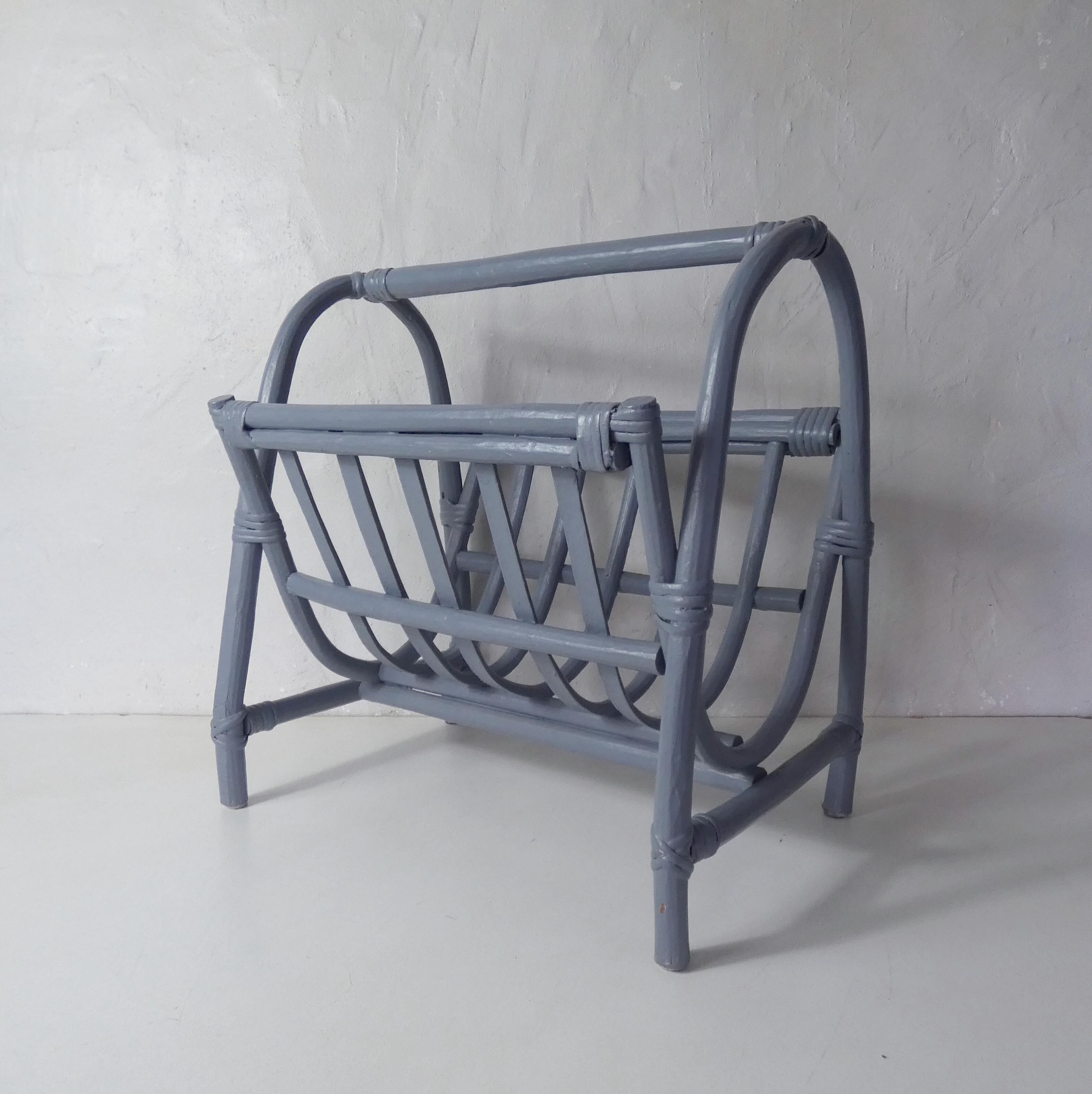 Rattan magazine holder