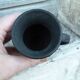 Pitcher in matte and glossy black pottery