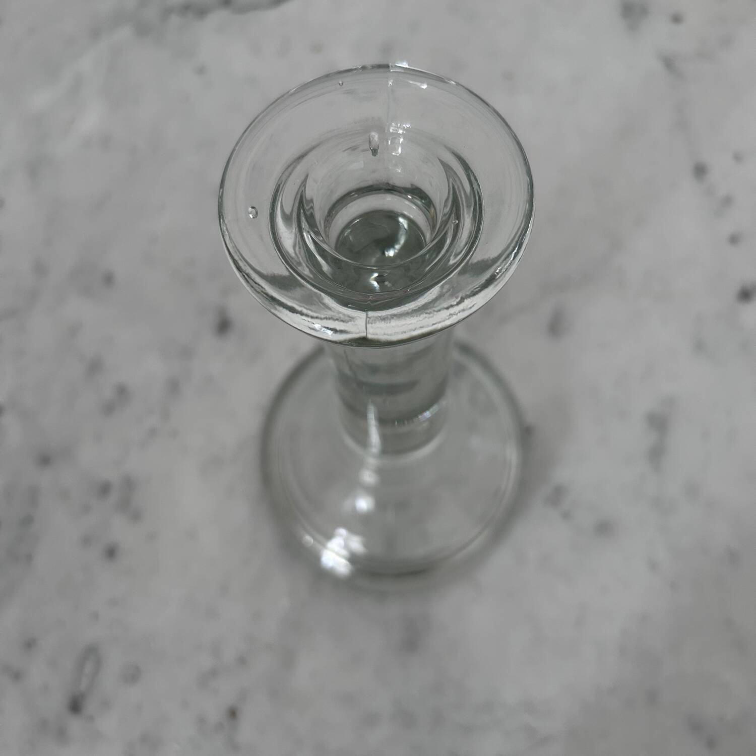 Glass column candle holder
