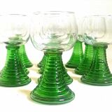 Set of 10 Alsatian Roemer glasses from the 1970s, height 16 cm.