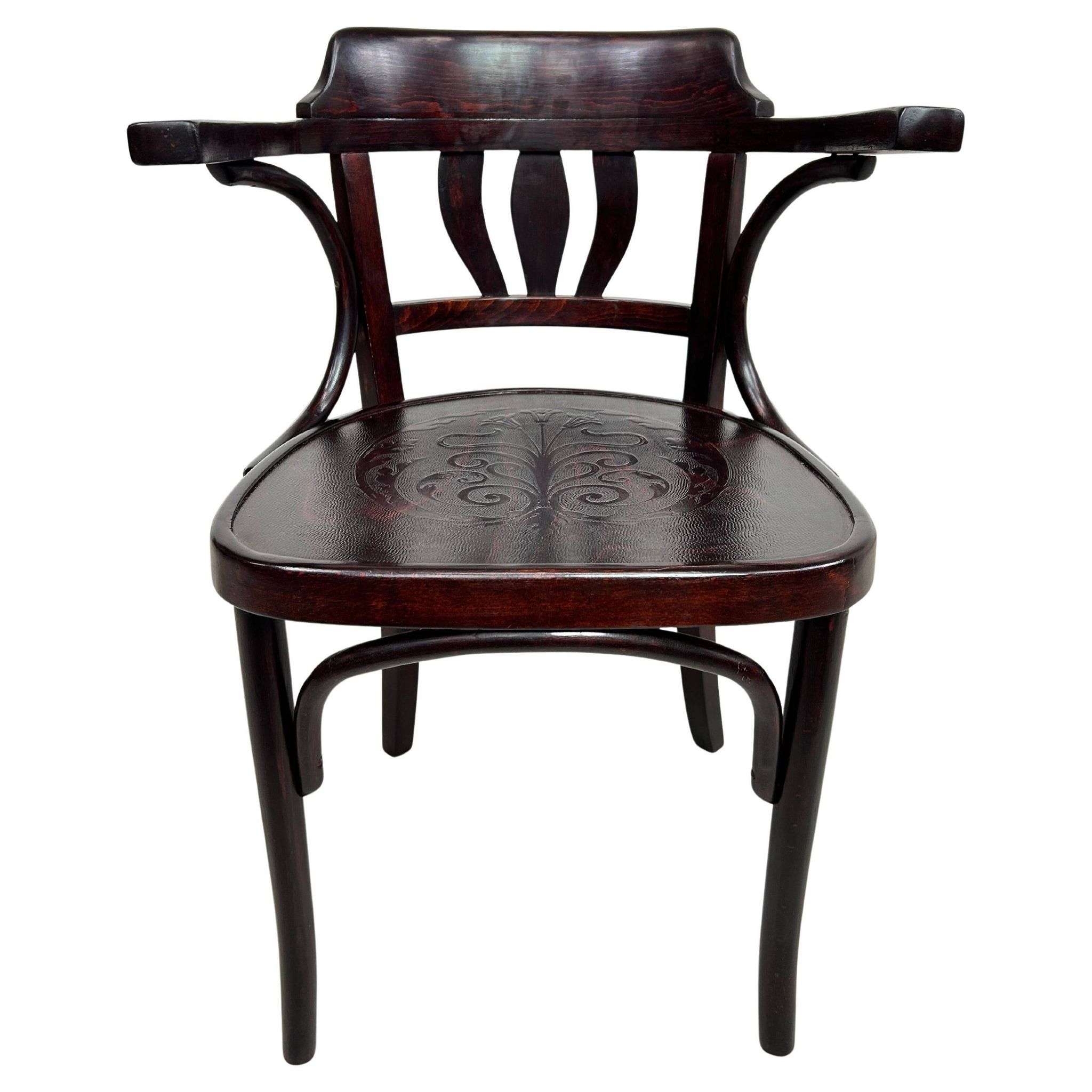 Chaise de bureau Sécession par Thonet Mundus