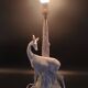 VERY RARE Biche LLADRO Spain Porcelain Table Lamp circa 1970