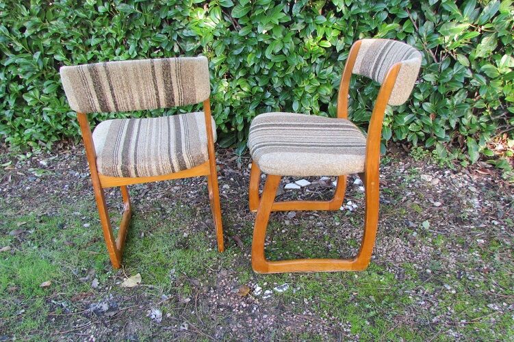 Pair of sled chairs from the 60s