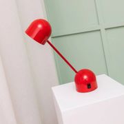 Red painted-metal desk lamp by Barbieri & Marianelli for Tronconi, 1980s Italian Memphis Postmodern design