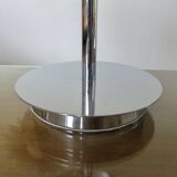 Pair of chrome-plated metal lamps with aluminum wire shades, 1990