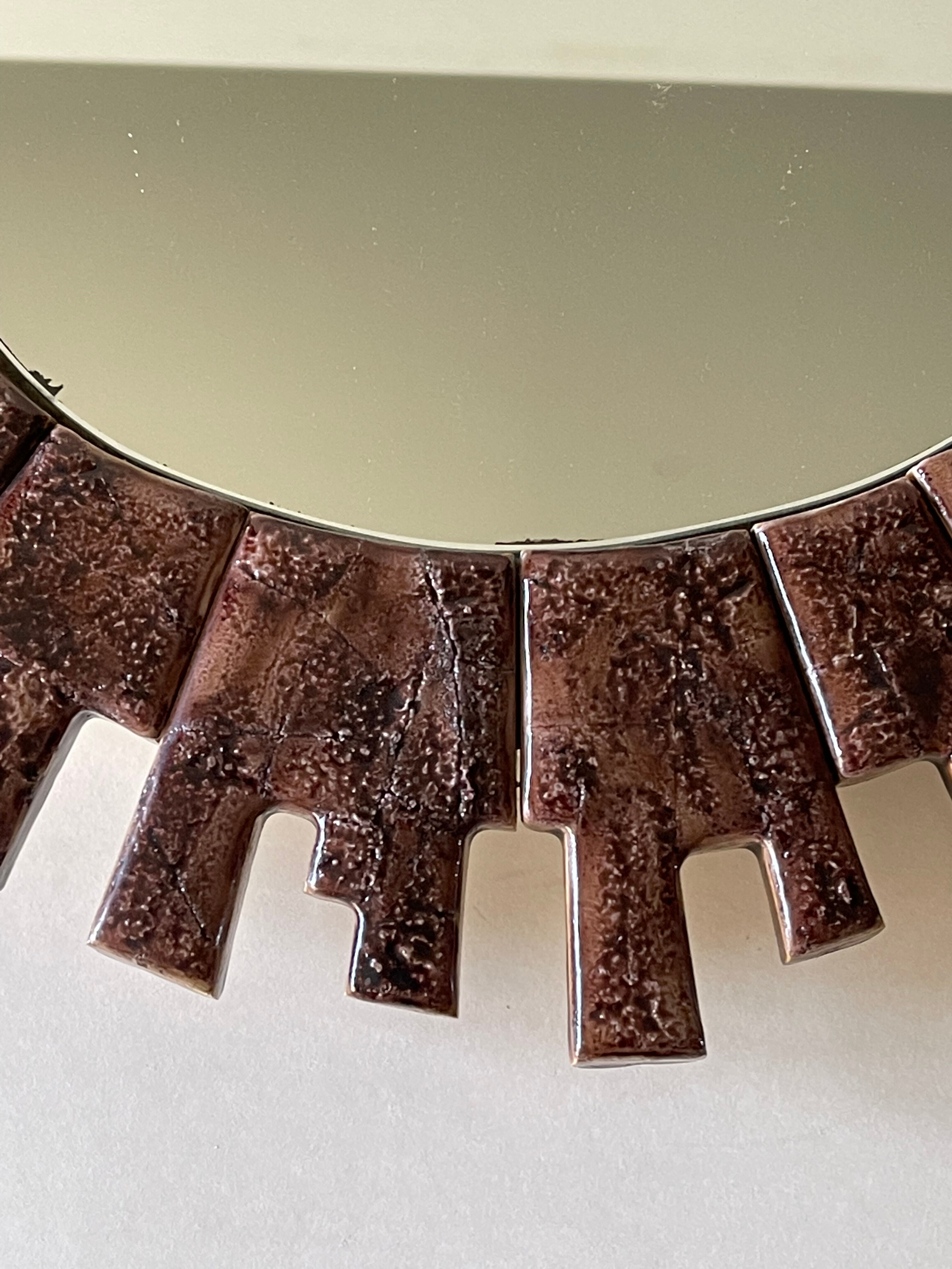 Vintage ceramic mirror