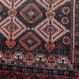 Tapis Baluuch Antique – Laine Tribal – Poil Usé Patiné – 102 x 181 cm