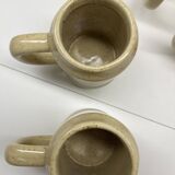 6 stoneware beer mugs