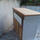 Buffet style Louis-Philippe in cherry wood – pearl grey & natural wood.