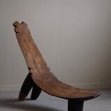Rustic tribal Lobi chair from West Africa, Burkina Faso, Wabi Sabi, 1940s.