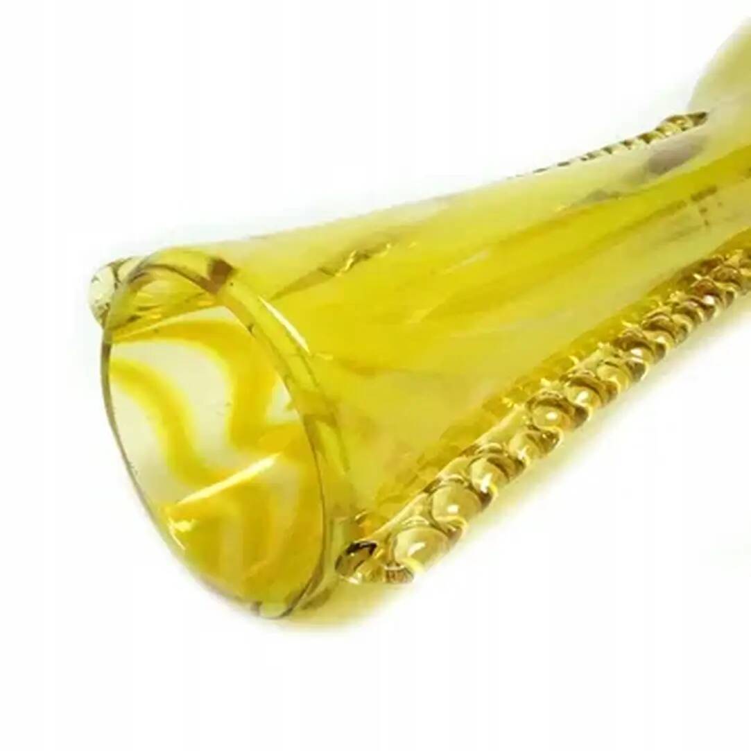 Vase postmoderne, en verre, Pologne, années 1970