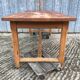 Vendée farmhouse table with cat bar and 2 drawers in solid cherry wood.