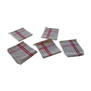 lot de 5 torchons, toile
