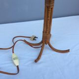 Lampe en rotin par Louis Sognot, années 60