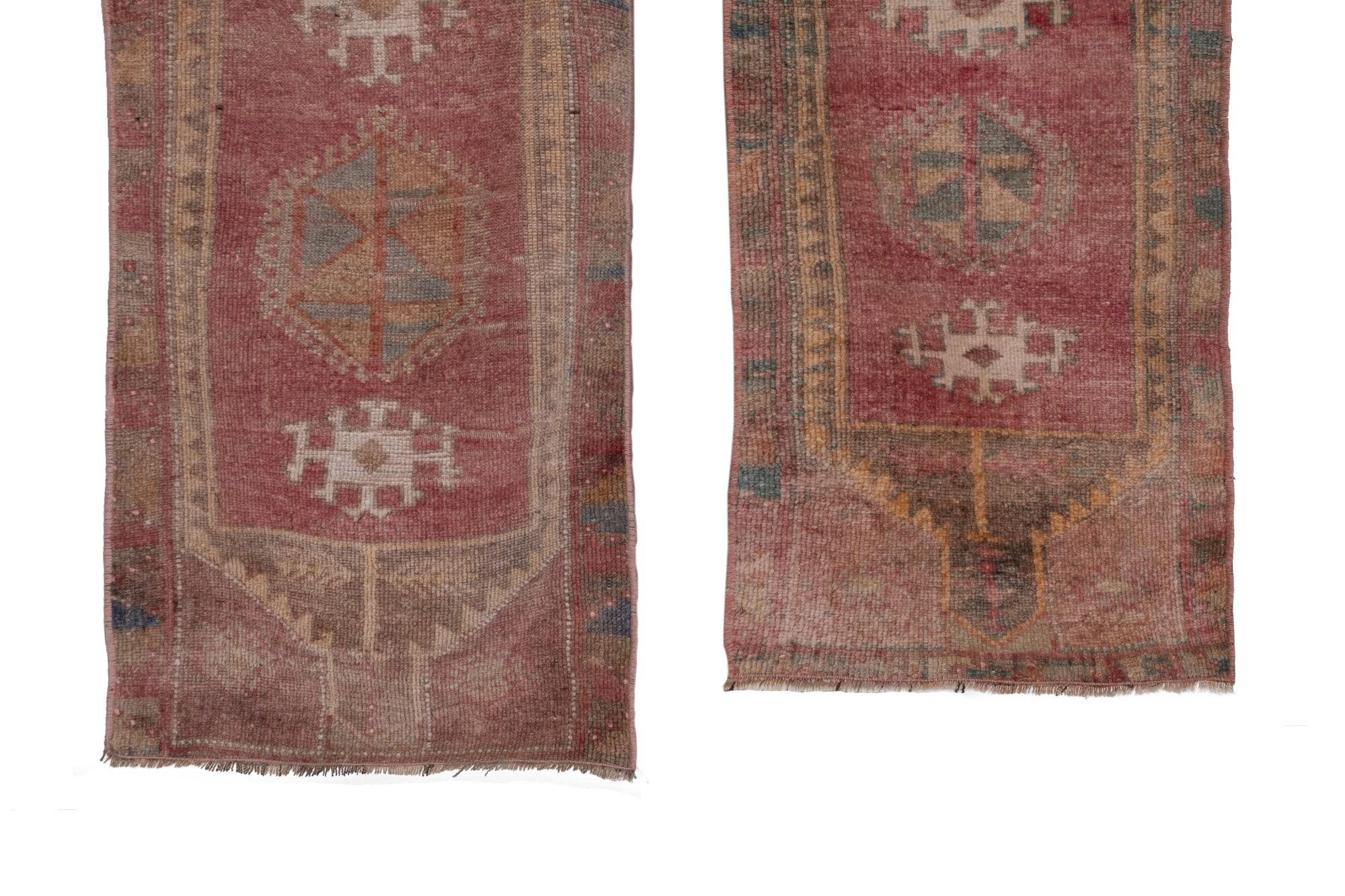 Handwoven Turkish Oushak Wool Bath Mats, 1970s, Set of 3 48 x 106 - 46 x 96 cm