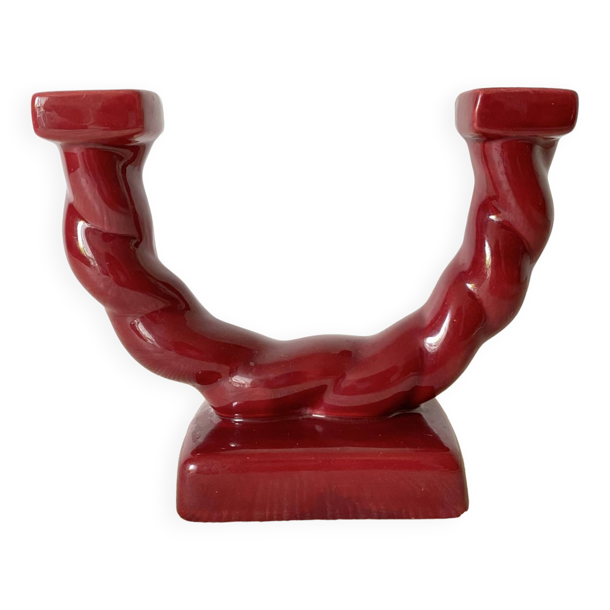 Longchamp double ceramic candle holder