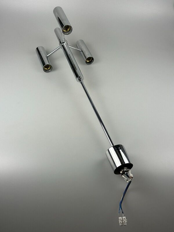 Lustre Spoutnik à 6 flammes des années 60 des années 70 par Hustadt Leuchten Allemagne