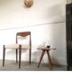 Chaise scandinave teck et lin