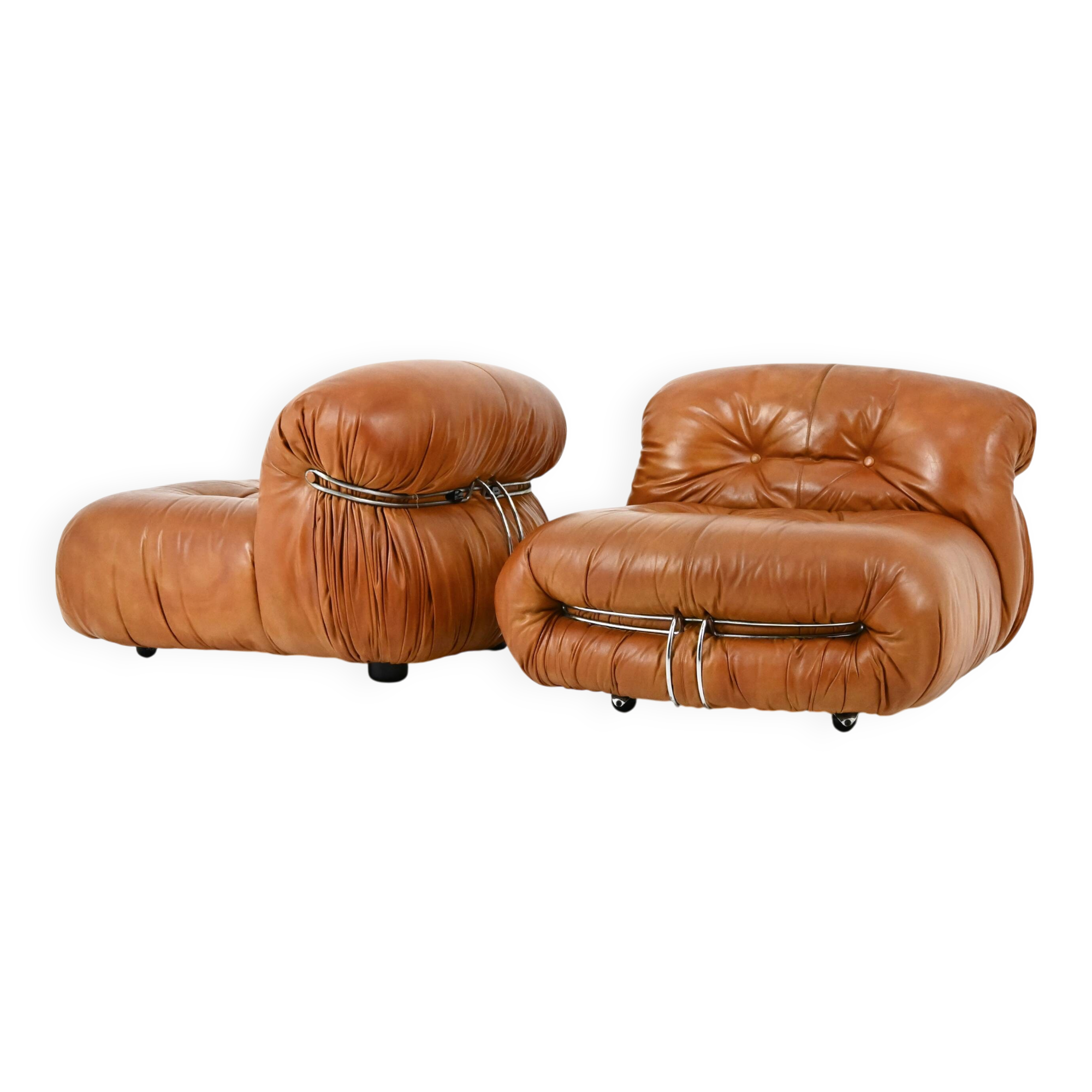 Set of 2 Soriana Armchairs by Afra & Tobia Scarpa for Cassina, years