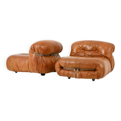 Set de 2 Fauteuils Soriana par Afra & Tobia Scarpa pour Cassina, années
