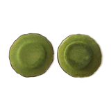 Set  of plates of glazed Earth Biot to gadroons