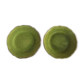 Set  of plates of glazed Earth Biot to gadroons