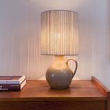 Stoneware and cotton thread lamp