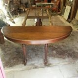 Pedestal dining table in solid walnut end XIX