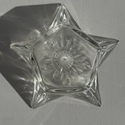 Bougeoir étoile en verre vintage D13