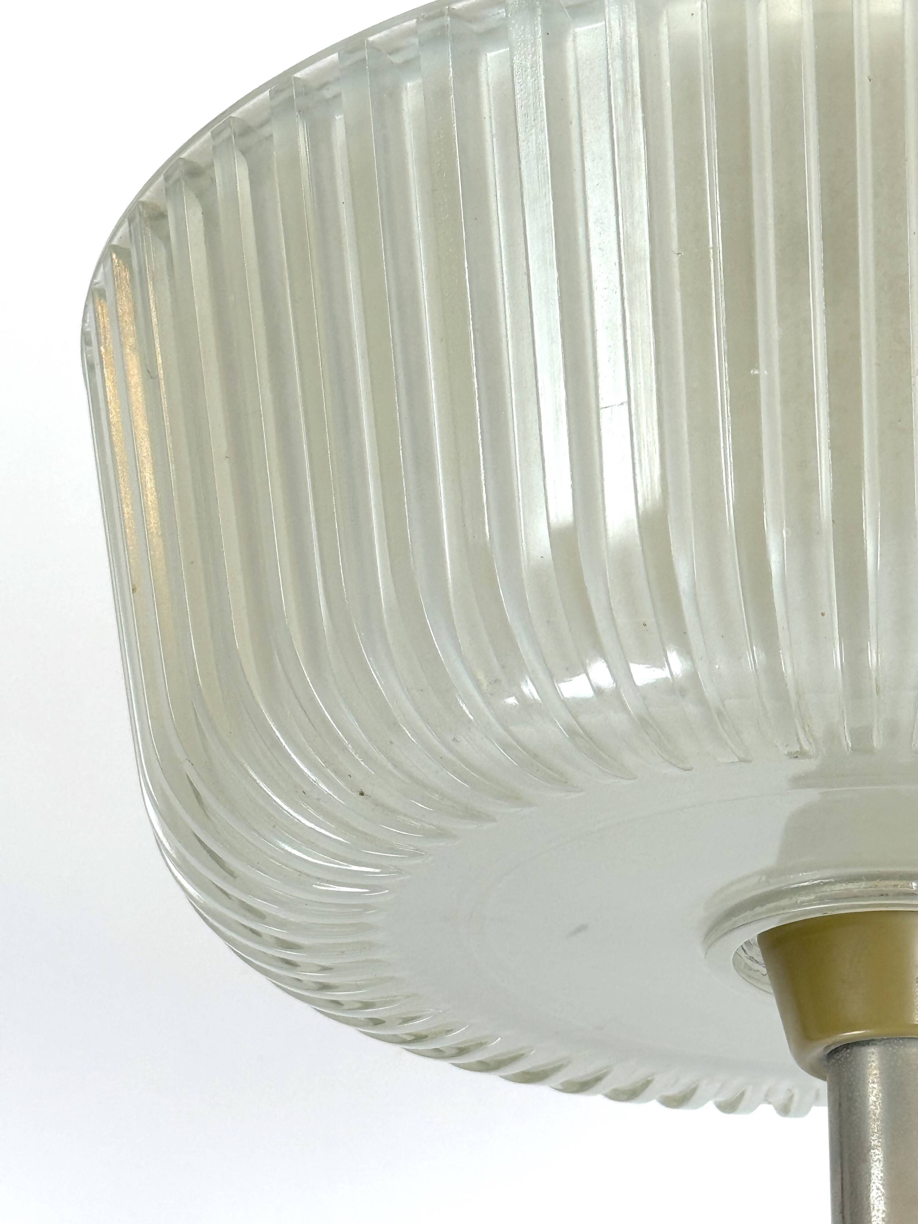 Seguso, Art Deco glass and metal chandelier from 40s