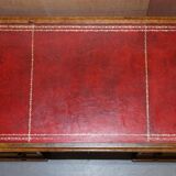 Rare oak partner's desk by Howard & Sons circa 1880 with leather.