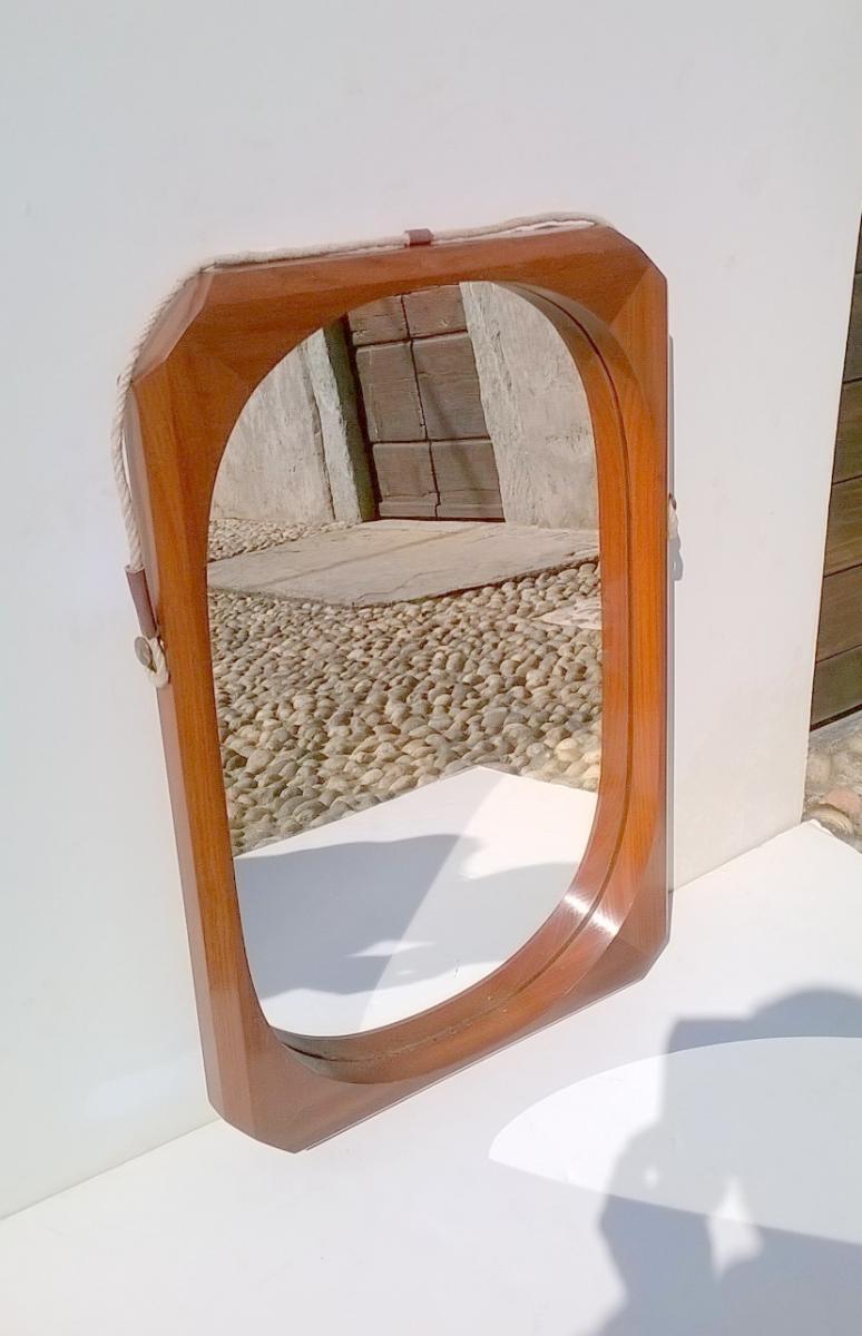 Mirror teak 1950 s 45x70cm