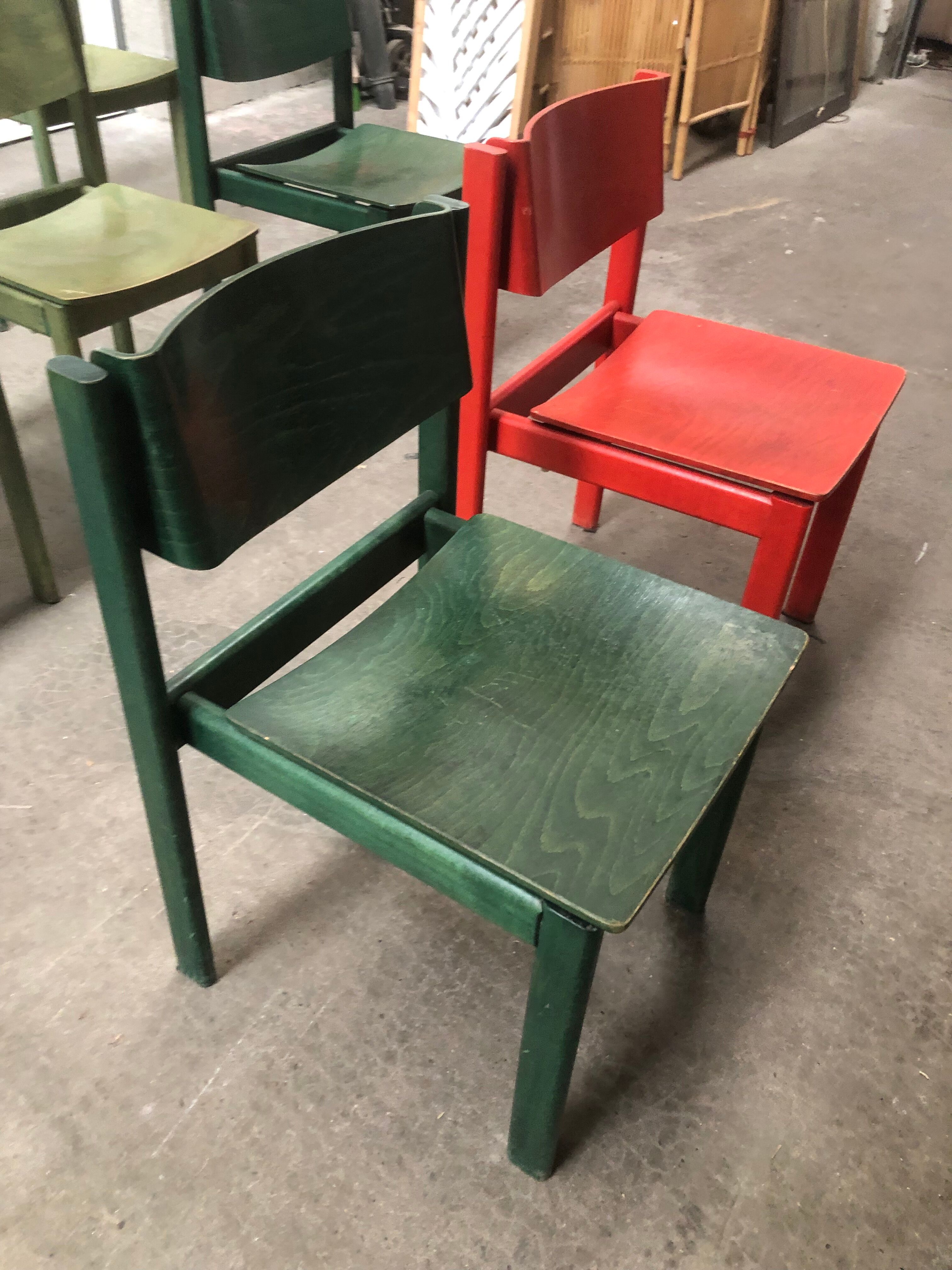 Series 10 colorful chairs design of the 80s