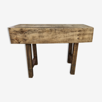 Wooden workbench console