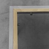 Tavolino da salotto vetro acciaio ottone anni ’70 vintage modernariato