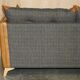 Leather Harris Tweed sofa made in England.