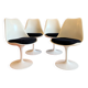 Series of 4 Tulip chairs by Eero Saarinen.  Knoll International