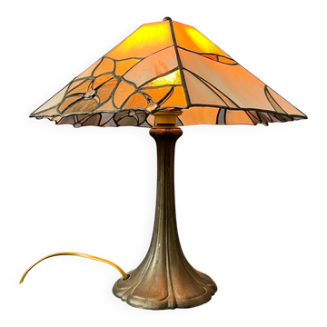 Art Deco stained glass table lamp