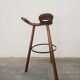 Brutalist bar stool "Marbella" in solid oak