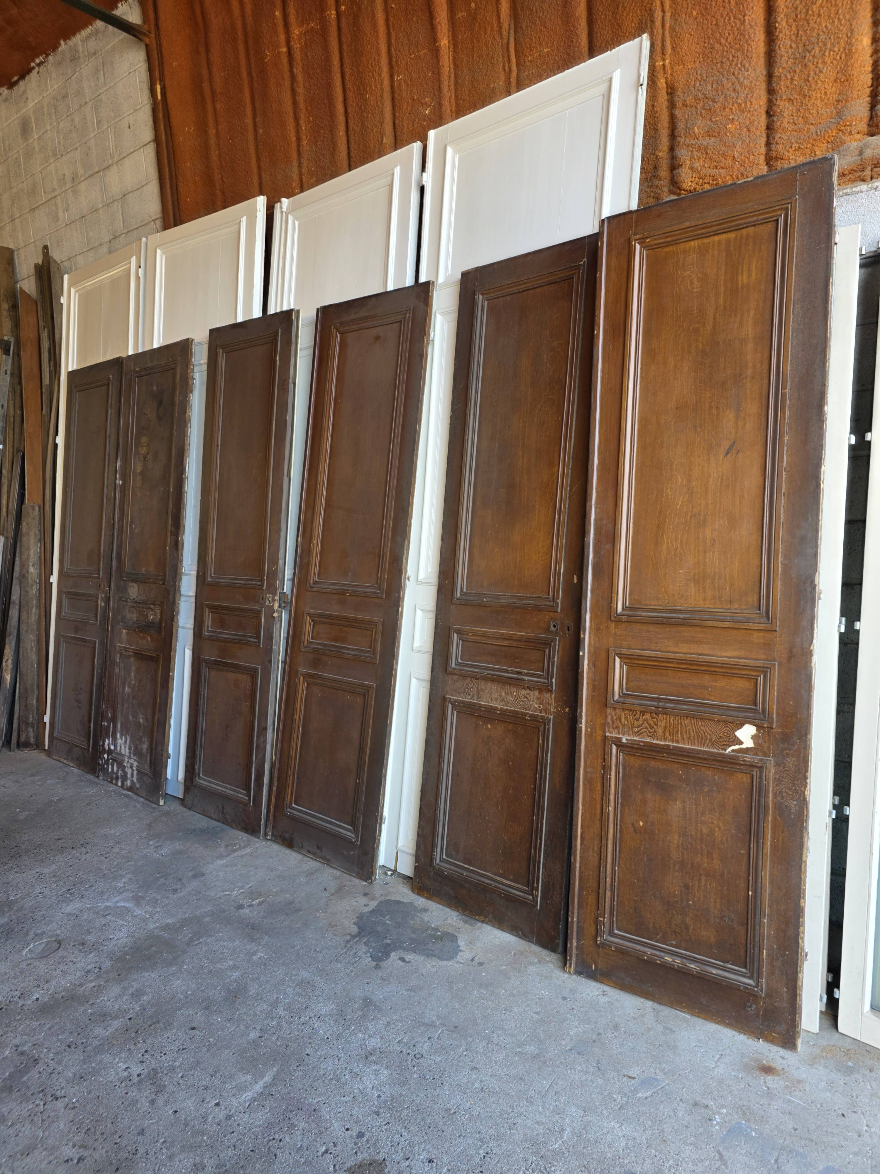 3 paires de portes de séparation du XIXème s.