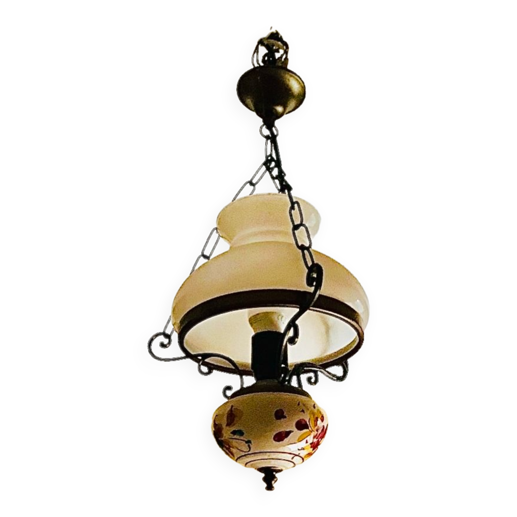 Patterned porcelain chandelier