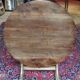 Winegrower's table in natural walnut wood diameter 101 cm