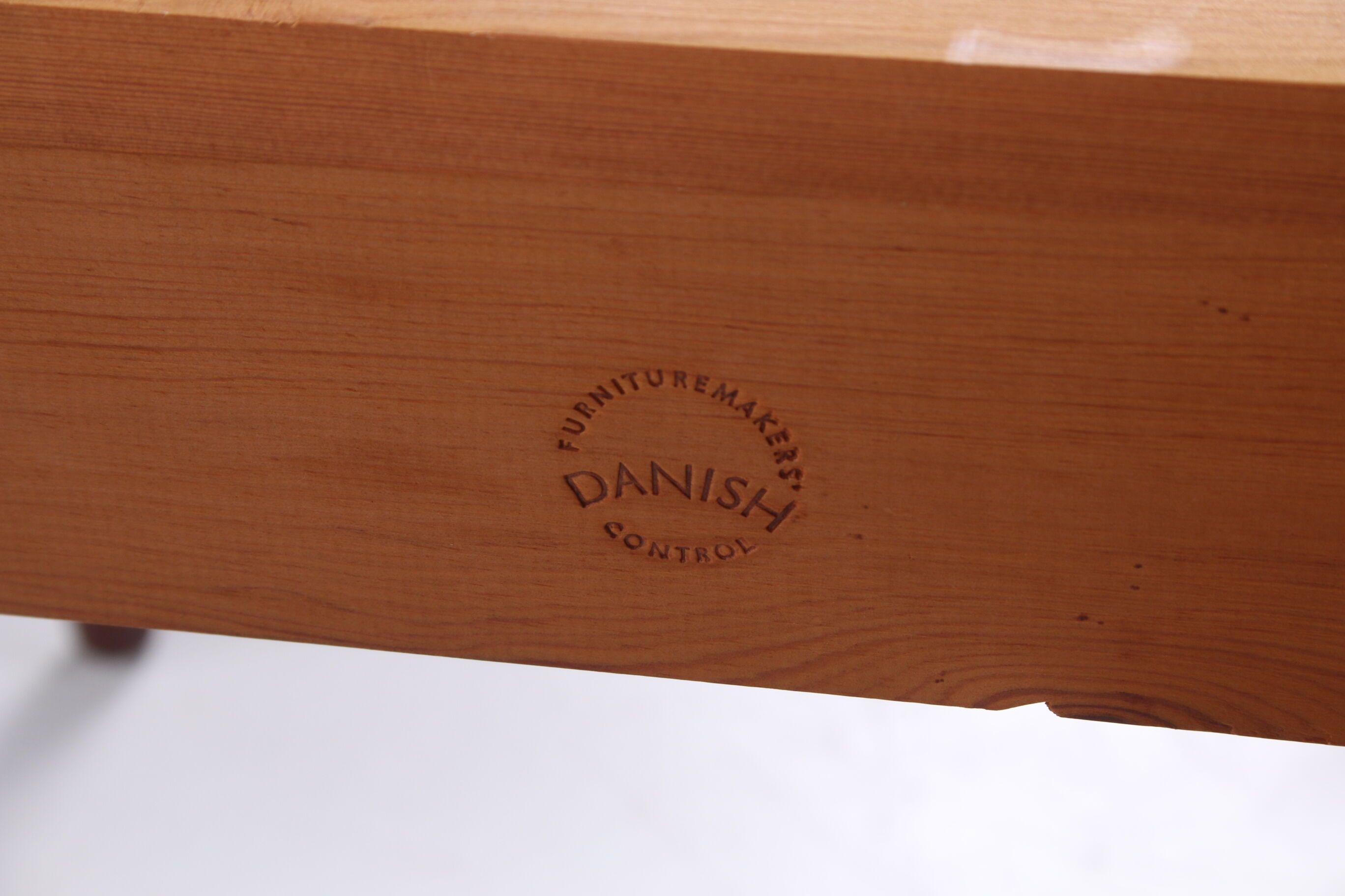 Danish teak draw-leaf dining table