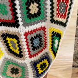 Plaid patchwork chair armchair flower wool vintage