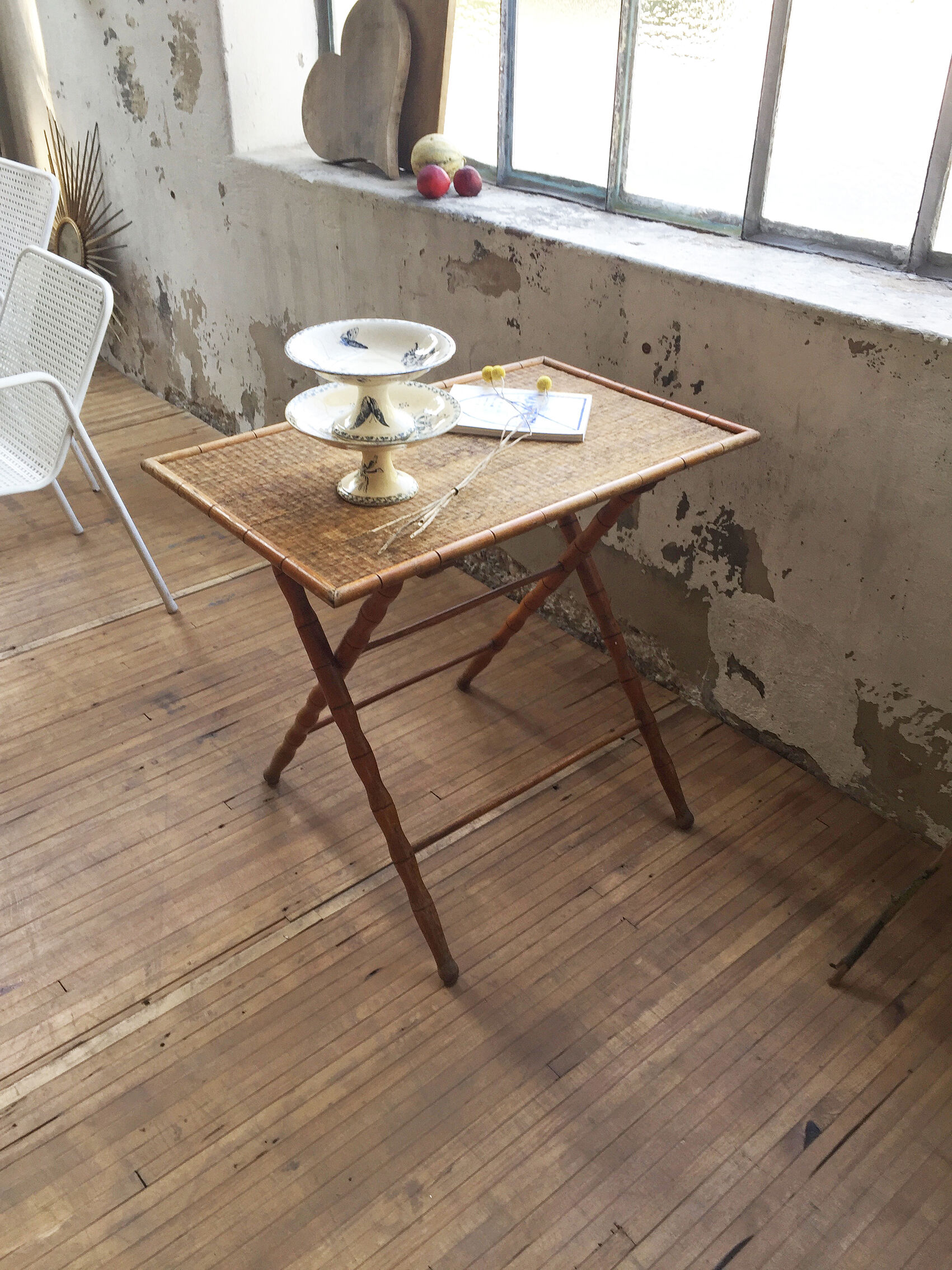 Bamboo imitation folding table