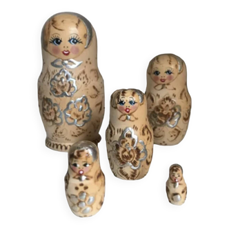 Set of wooden dolls