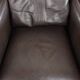 Art Deco design armchair with dark brown cowhide upholstery