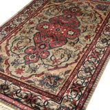 Bold Traditional Indian Area Rug Handmade Oriental Wool Carpet 123x193cm