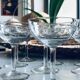 Set of 11 champagne glasses