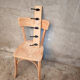 Wooden coat rack with 5 metal hooks